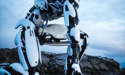 a robot that is standing in the water